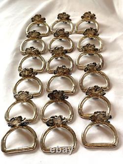 18 Sterling Silver Rose Napkin Rings- Free Ship