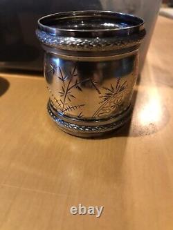 19th Century English Sterling Silver Mother Napkin Holder