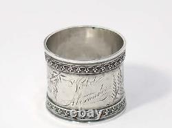 1.75 in Sterling Silver Towle Antique Floral Napkin Ring