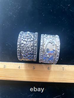 2 STIEFF ROSE STERLING SILVER NAPKIN RING 1940'S ring is 1 PART OF LARGE SET IN