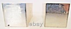 2 Vtg Art Deco Rectangle Rectangular B&m Sterling Silver Napkin Rings