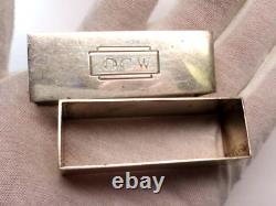 2 Vtg Art Deco Rectangle Rectangular B&m Sterling Silver Napkin Rings