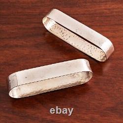 2 Watrous Arts & Crafts Sterling Silver Napkin Rings 193 Hand Hammered No Mono
