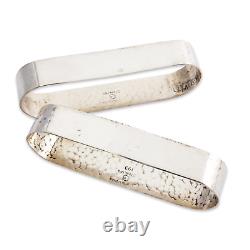 2 Watrous Arts & Crafts Sterling Silver Napkin Rings 193 Hand Hammered No Mono