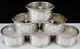 6 Cased Antique Sterling Silver Napkin Rings, Hilliard & Thomason 1891