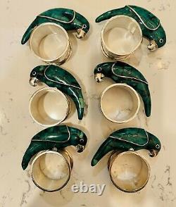 6 Sterling Silver 1.5 Napkin rings. Perrot Sterling Silver Napkin Rings