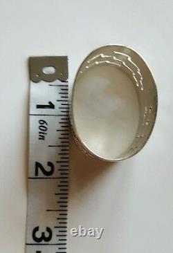 6 Sterling Silver Napkin Rings 21 grams each
