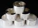 6 Sterling Silver Napkin Rings, Numbered 1 To 6, 1936 To 1946