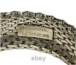 8 International Sterling Silver 925 Woven Napkin Rings JJ401