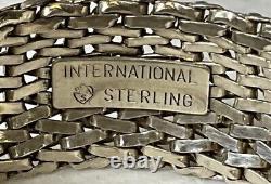 8 International Sterling Silver 925 Woven Napkin Rings JJ401