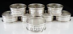 8 Sterling Silver Napkin Rings, Henry Griffith & Sons Ltd, Hallmarked 1974/75