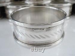 8 Sterling Silver Napkin Rings, Henry Griffith & Sons Ltd, Hallmarked 1974/75