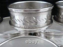 8 Sterling Silver Napkin Rings, Henry Griffith & Sons Ltd, Hallmarked 1974/75