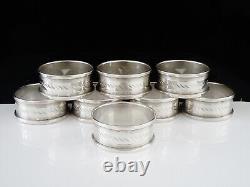 8 Sterling Silver Napkin Rings, Henry Griffith & Sons Ltd, Hallmarked 1974/75