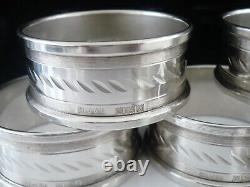 8 Sterling Silver Napkin Rings, Henry Griffith & Sons Ltd, Hallmarked 1974/75