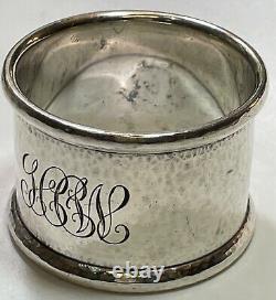 ANTIQUE ENGRAVED NAPKIN RING HAND HAMMERED AND PERSONALIZED 64g