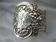 Antique Victorian 1895 Roses Floral Repousse Sterling Napkin Ring 34.5 Grams