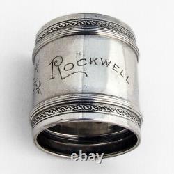 Aesthetic Bird Design Napkin Ring Gorham Sterling Silver 1881 Mono Rockwell