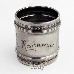 Aesthetic Bird Design Napkin Ring Gorham Sterling Silver 1881 Mono Rockwell