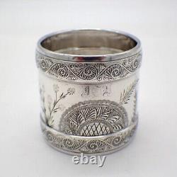 Aesthetic Napkin Ring Gorham Sterling Silver 1880 Mono JTY