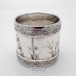 Aesthetic Napkin Ring Gorham Sterling Silver 1880 Mono JTY