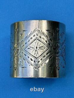 Aesthetic Napkin Ring Sterling and Coin Silver 1870