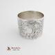 Aesthetic Sterling Silver Napkin Ring Floral Engraved Decorations 1880