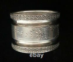 Antique 1890 Wendell Manufacturing Co. Sterling Silver Napkin Ring
