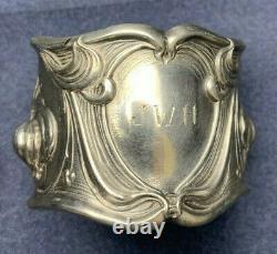 Antique Art Nouveau Sterling Napkin Ring Frank M. Whiting Amelia 31 grams