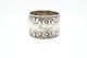 Antique Art Nouveau Sterling Silver Floral Napkin Ring, Monogram Harold, 14.5g