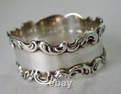 Antique Art Nouveau Sterling Silver Napkin Ring Hallmarked