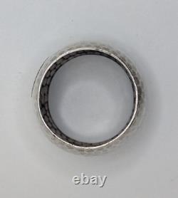 Antique Arts & Crafts Sterling Silver Napkin Ring S initial engraving, d. 1937