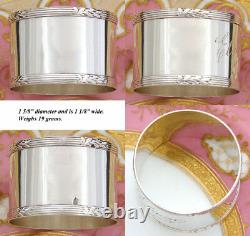 Antique Continental. 800 (nearly sterling) Silver Napkin Ring with Eliane