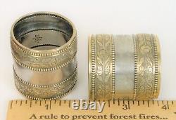 Antique Early 1879 Gorham Sterling Silver Napkin Rings Set Heavy 46 Grams Nice