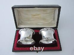 Antique Edwardian Sterling Silver Napkin Rings 1907 by Jackson & Fullerton