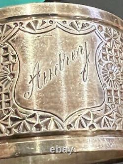 Antique English STERLING SILVER Hallmarked Napkin Ring AUDREY