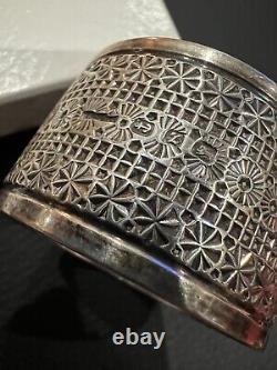 Antique English STERLING SILVER Hallmarked Napkin Ring AUDREY