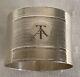 Antique English Sterling Silver Napkin Ring At Or Ta Initials Dated 1915