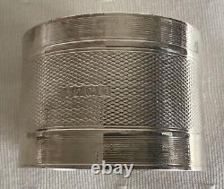 Antique English Sterling Silver Napkin Ring AT or TA initials dated 1915