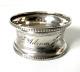Antique English Sterling Silver Napkin Ring Adrian Name Engraving, Dated 1921