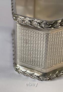 Antique English Sterling Silver Napkin Ring B initial engraving, dated 1936