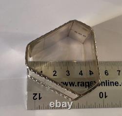 Antique English Sterling Silver Napkin Ring B initial engraving, dated 1936