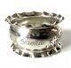 Antique English Sterling Silver Napkin Ring Fiona Name Engraving, Dated 1901