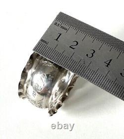 Antique English Sterling Silver Napkin Ring Fiona name engraving, dated 1901