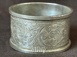 Antique English Sterling Silver Napkin Ring José name engraving, dated 1915