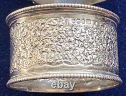 Antique English Sterling Silver Napkin Ring Percy name engraving, d. Ated 1867