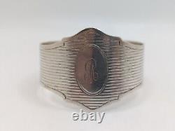 Antique English Sterling Silver Napkin Ring R initial engraving, dated 1911