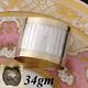 Antique French 18k Gold Vermeil &. 800 (nearly Sterling) Silver 2 Napkin Ring