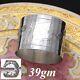 Antique French. 800 (nearly Sterling) Silver 1 7/8 Napkin Ring, Raised Floral
