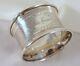 Antique French Sterling Silver Napkin Ring Guilloche Style Cartouche 19th Marie